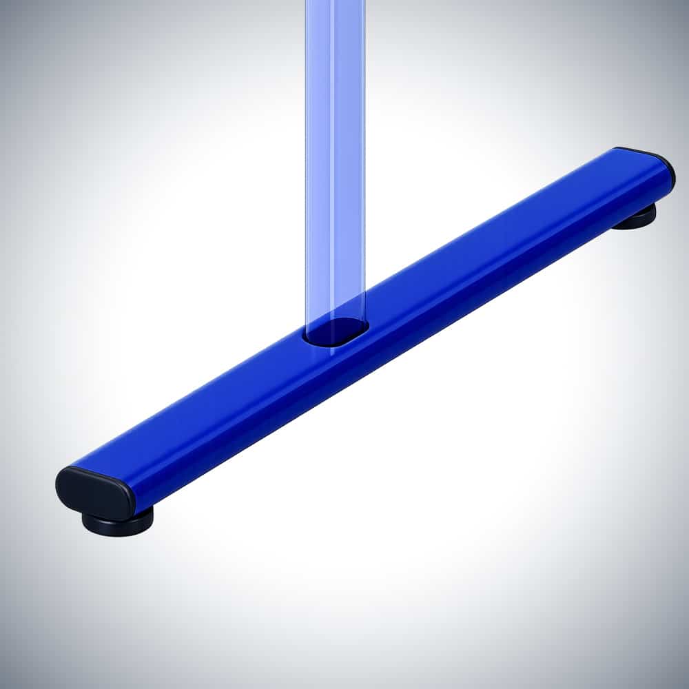 Ovalrohrfuß mit Bodengleitern